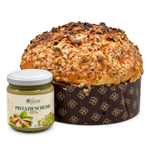 Panettone al Pistacchio artigianale con crema al pistacchio intero - Feinbäckerei Steiger Basel